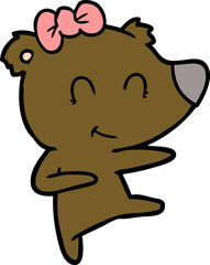 female bear cartoon