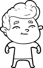 happy cartoon man