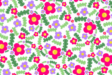 seamless pattern with flowers