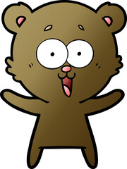 laughing teddy  bear cartoon