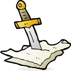 cartoon dagger in maps