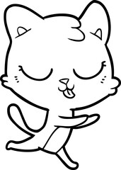 cartoon cat hissing