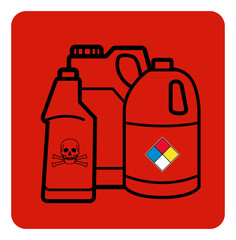 Danger Chemical Storage Area Symbol Sign, Vector Illustration, Isolate On White Background Label .EPS10