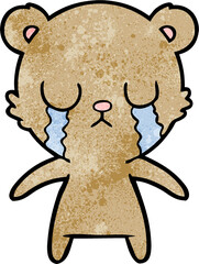 crying cartoon bear