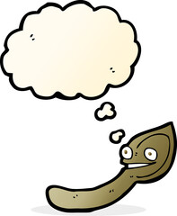 cartoon spoon with thought bubble