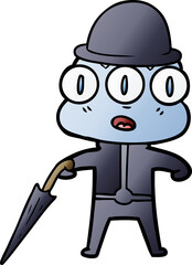 cartoon three eyed alien