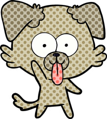 cartoon dog with tongue sticking out