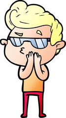 cartoon cool guy