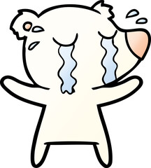 cartoon crying polar bear