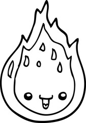 cartoon flame