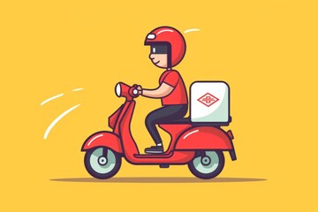 Delivery guy service, vector. Beautiful illustration picture. Generative AI