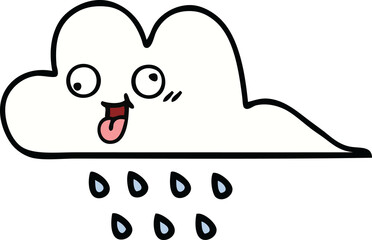 cute cartoon of a rain cloud