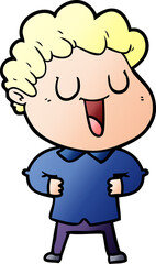 laughing cartoon man