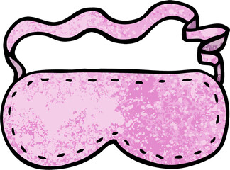 grunge textured illustration cartoon sleeping mask