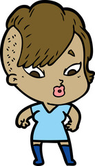 cartoon surprised girl