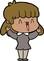 cartoon woman