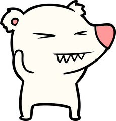 angry polar bear cartoon