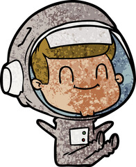 happy cartoon astronaut man © lineartestpilot