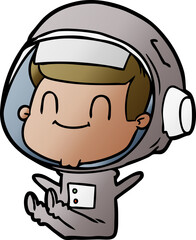 happy cartoon astronaut man © lineartestpilot
