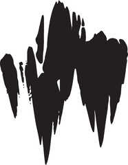 筆で描いたような流れる墨汁のイメージ　和を演出する滑らかな曲線バナー背景