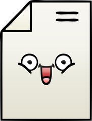 gradient shaded cartoon of a sheet of paper