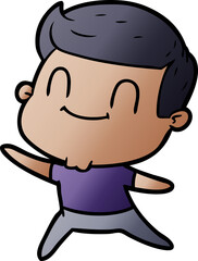 cartoon friendly man
