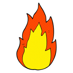freehand drawn cartoon fire