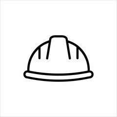 Safety helmet icon. Vector concept illustration for web design. isolated on white background.