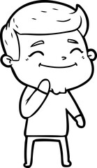 happy cartoon man