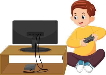 a father is enjoying a working holiday by playing video games