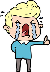 cartoon crying man