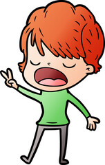 cartoon woman talking