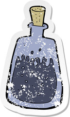 retro distressed sticker of a cartoon old ink pot