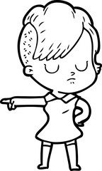 Obraz premium cartoon woman