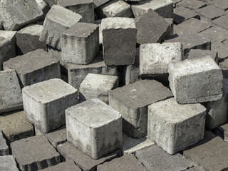 Concrete cubes for pavement