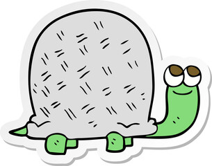 sticker of a cartoon tortoise