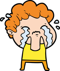 cartoon man crying