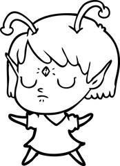 cartoon alien girl