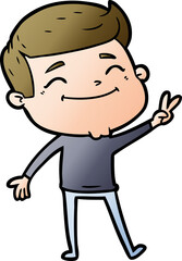 happy cartoon man
