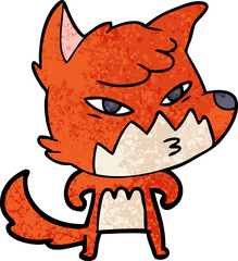 clever cartoon fox
