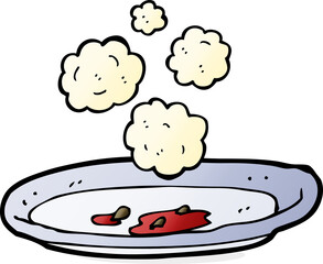 cartoon empty plate of food