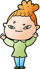cartoon woman