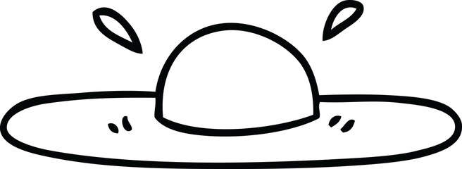 line drawing quirky cartoon fried egg