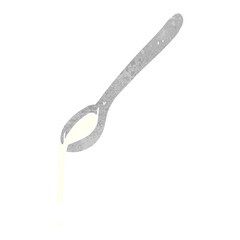 freehand retro cartoon spoon
