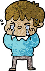 cartoon boy crying