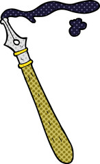 cartoon fountain pen