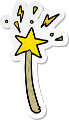 sticker of a cartoon magic wand