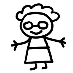 Children's line drawings, symbols