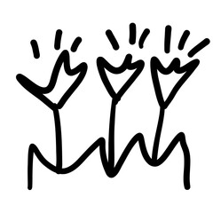 Children's line drawings, symbols