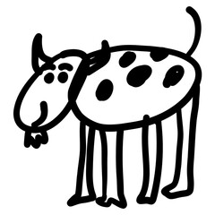 Children's line drawings, symbols